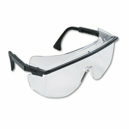 HONEYWELL ENVIRONMENTAL UvexHoney, Astro Otg 3001 Wraparound Safety Glasses, Black Plastic Frame, Clear Lens S2500